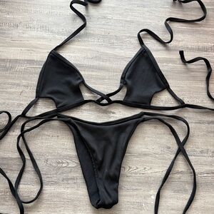 Black Triangle Bikini Set